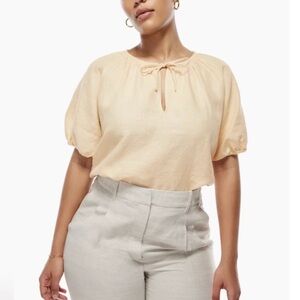 Aritzia Wilfred Dickinson Organic Linen Blouse
